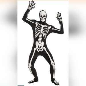 Men's Skeleton Costume - Black and White